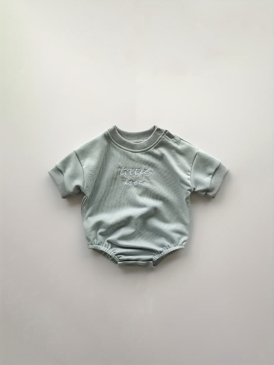 Baby Boys LITTLE LOVE Embroidery Onesie Short Sleeve Romper