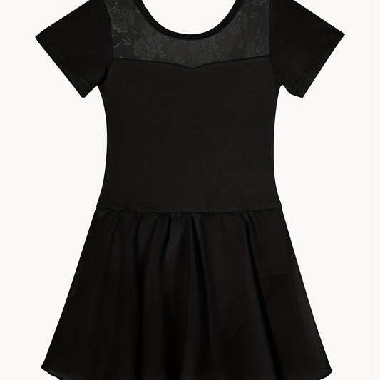 Girl's Ballet Dance Dress Athletic Cotton Stretch Short