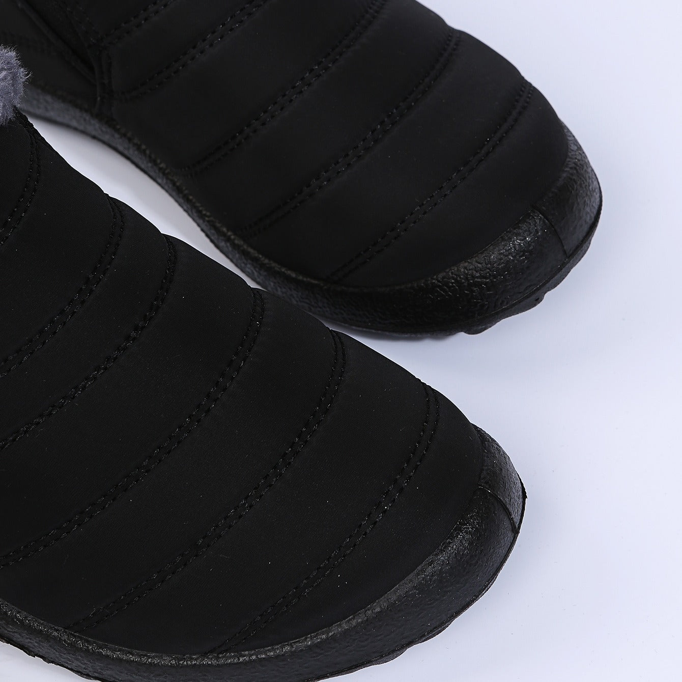 Plush Inner Thermal Snow Boots Non Slip Round Toe Pull On Ankle Boots