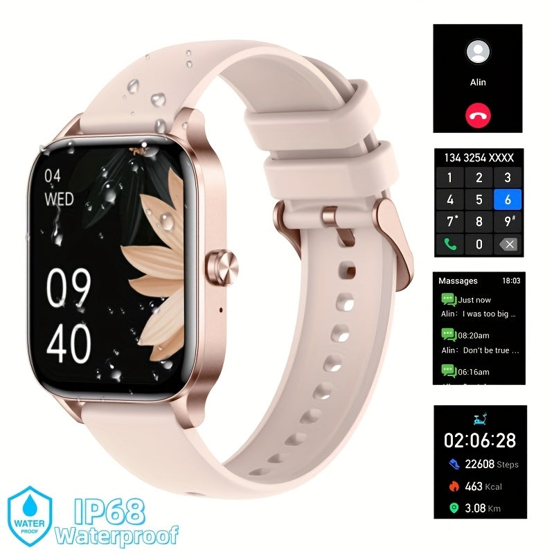 1.85 Sports Fitness Smartwatch Wireless Calling Message Music Control