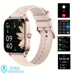 1.85 Sports Fitness Smartwatch Wireless Calling Message Music Control