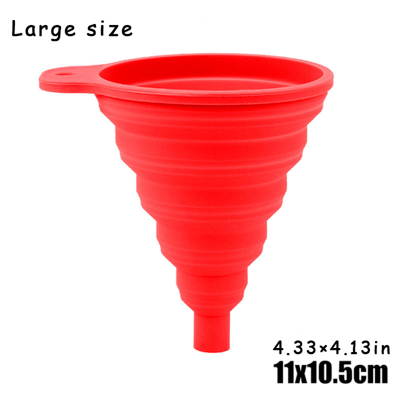 Large Car Engine Funnel Universal Silicone Liquid Funnel Foldable Portable