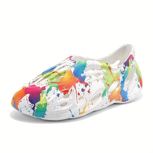 Women's Tie Dye Sandals Round Toe Casual Summer Shoes