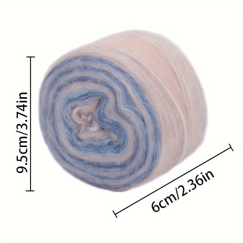 Gradient Segment Dye Mohair Yarn Soft Warm Wool Yarn For DIY Crocheting