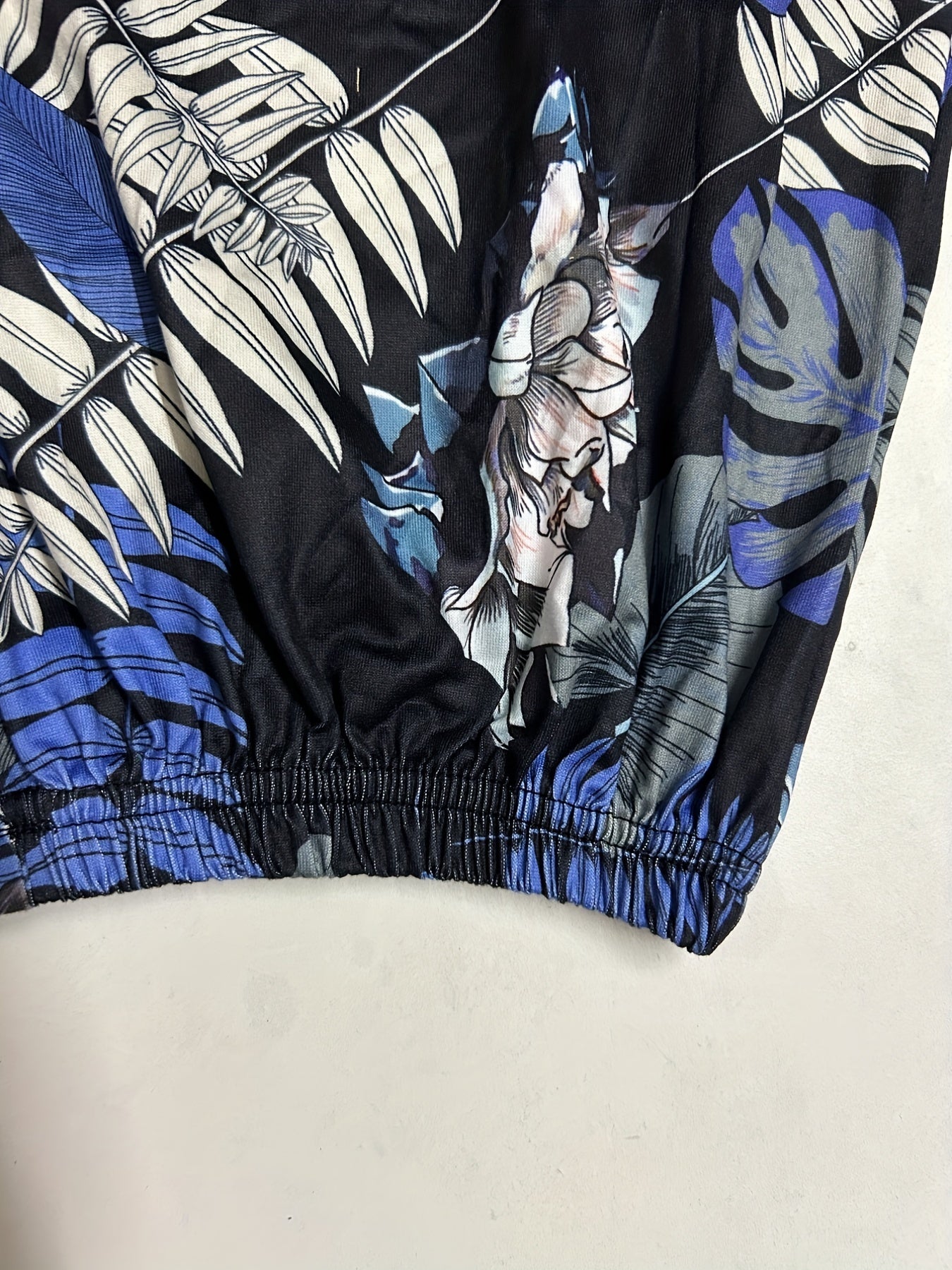 Women's Plus Tropical Leaf Print Trousers
