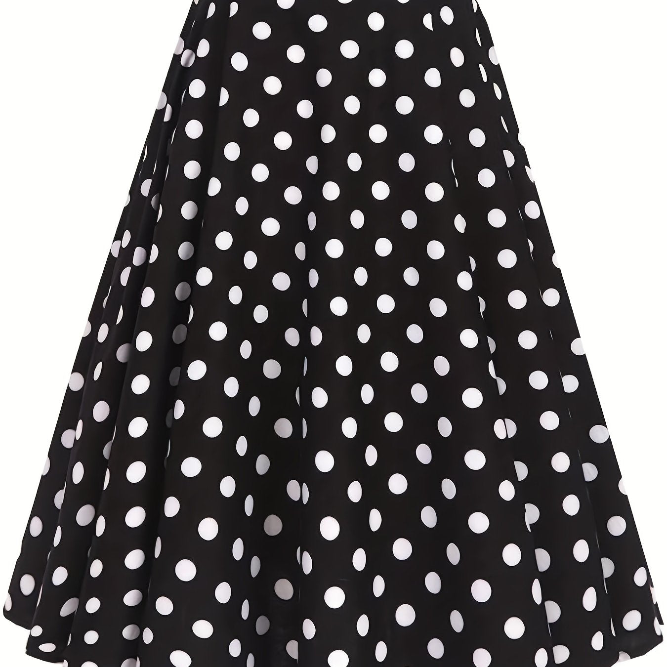  Polka Dot A-line Swing Skirt