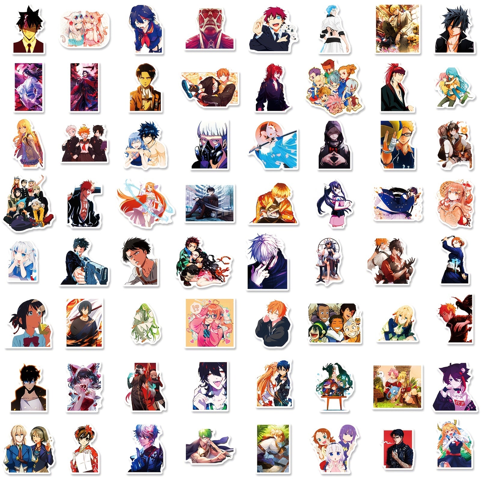 300 Cartoon Motorcycle Anime Stickers for Adults