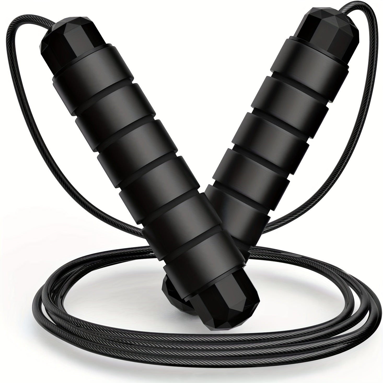 Speed Jump Rope with Memory Foam Handle for Cardio Training
