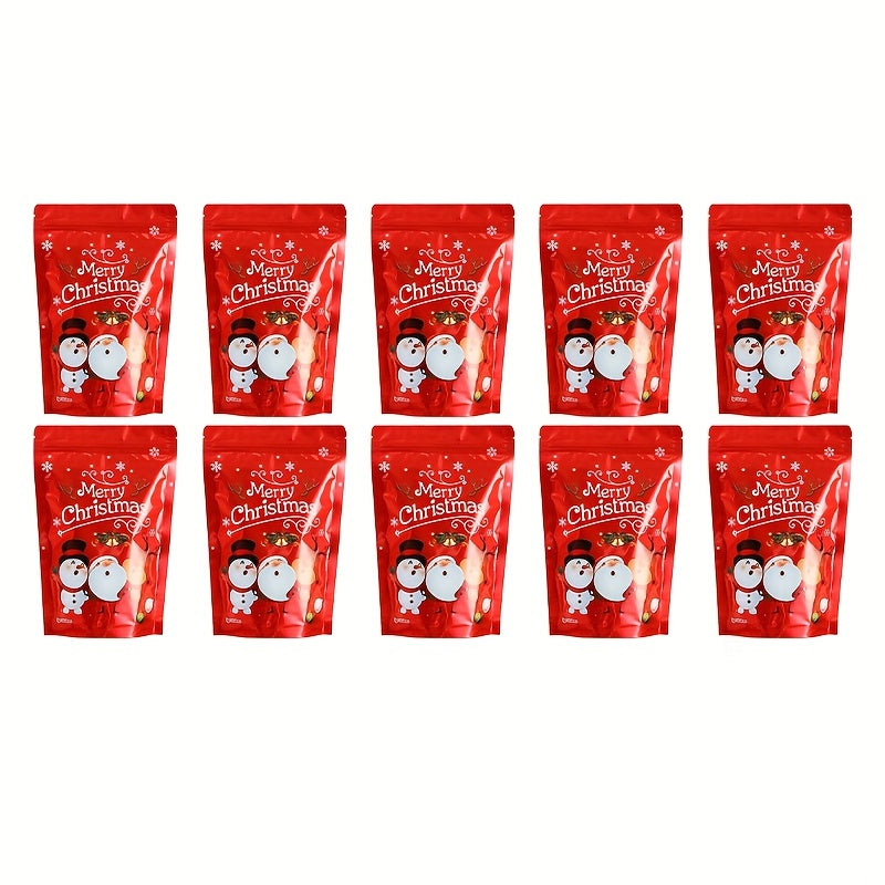 10pcs Christmas Pearl Candy Gift Bags Party Decoration Bags
