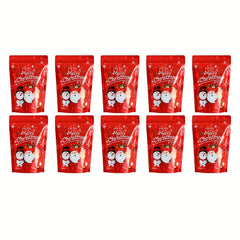 10pcs Christmas Pearl Candy Gift Bags Party Decoration Bags