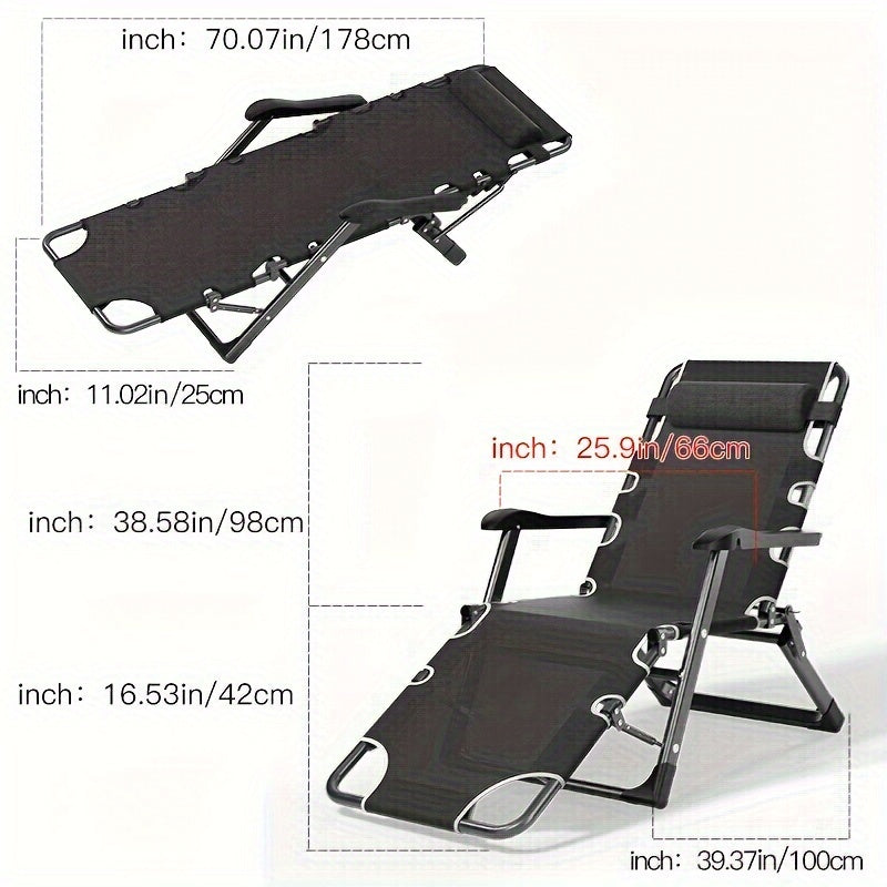 Recliner Folding Chair 2 in 1 Single Person Bed