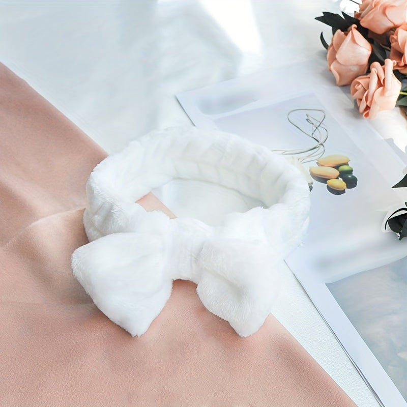 Colorful Bowknot Headband Elastic Hairband for Face Washing Spa