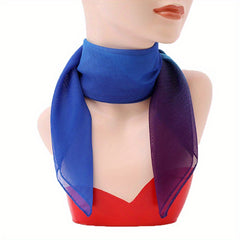 Rainbow Gradient Chiffon Scarf Square Scarf Bandana For Women