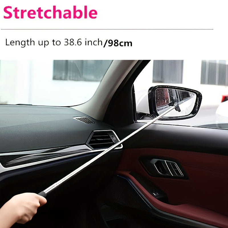 Retractable Portable Wiper for Car Rearview Mirrors and Windows