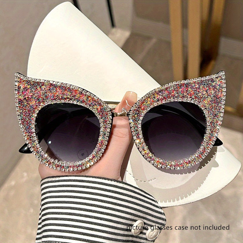Cat Eye Sunglasses Glitter Rhinestone UV400 Sun Shades