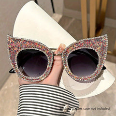 Cat Eye Sunglasses Glitter Rhinestone UV400 Sun Shades