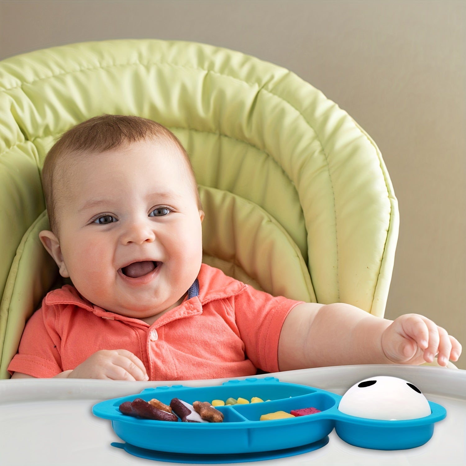 NICINGU Toddler Plates Silicone Suction Plate BPA Microwave Safe