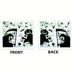 2pcs Halloween Window Stickers Pumpkin Skull Static Stickers
