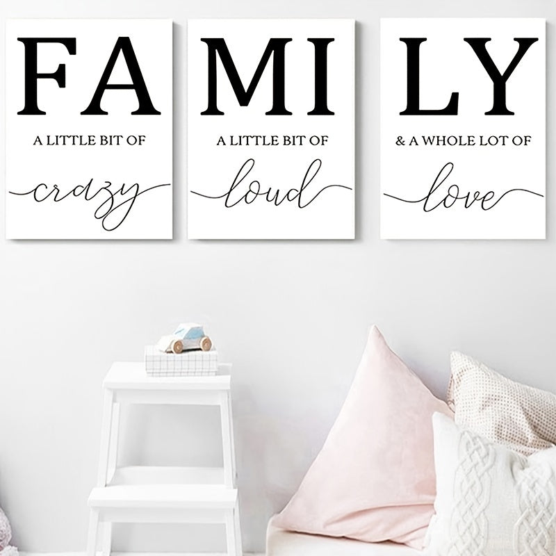 3pcs Family Wall Poster Canvas Painting