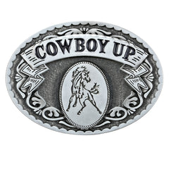 Western Cowboy Belt Buckle Retro Pattern COWBOYUP Personality Buckle