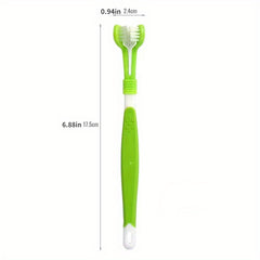 Three Sided Dog Toothbrush for Effective Teeth Cleaning and Bad Breath Care