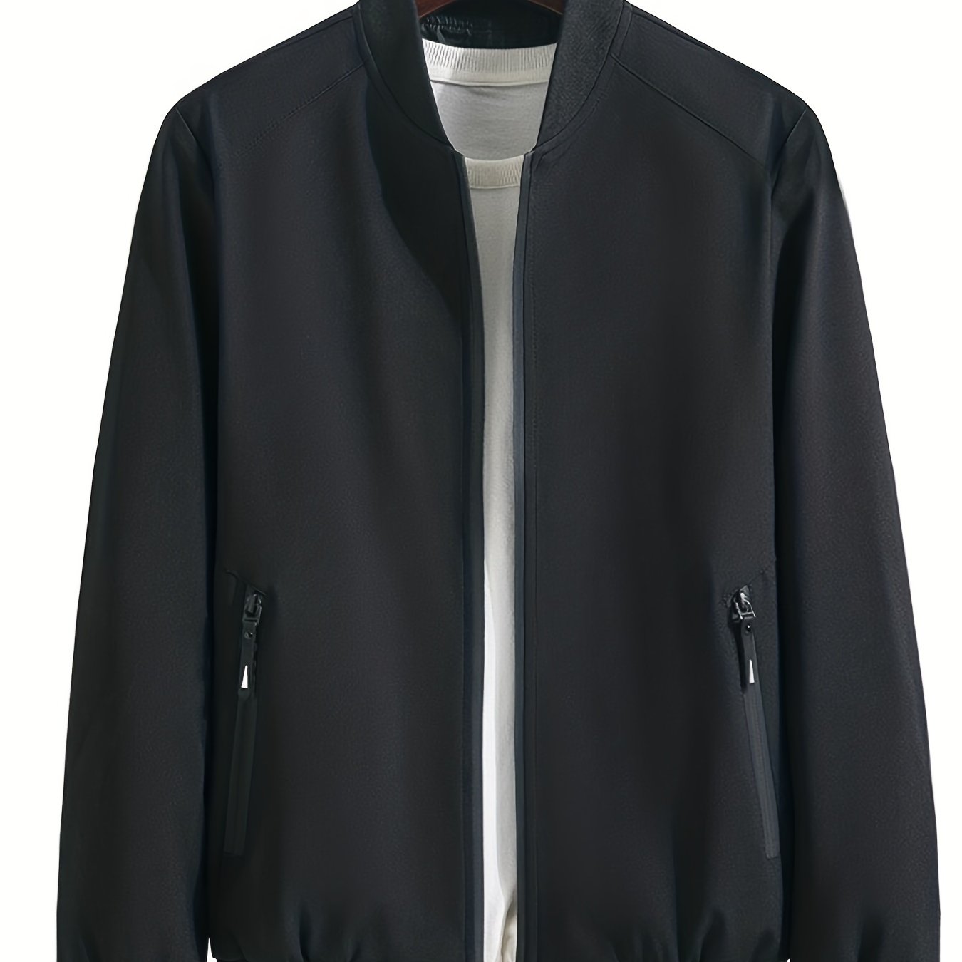 Men's Fleece Casual Loose Baseball Jacket