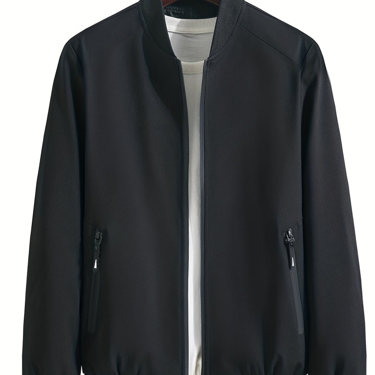 Men's Fleece Casual Loose Baseball Jacket