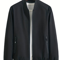 Men's Fleece Casual Loose Baseball Jacket
