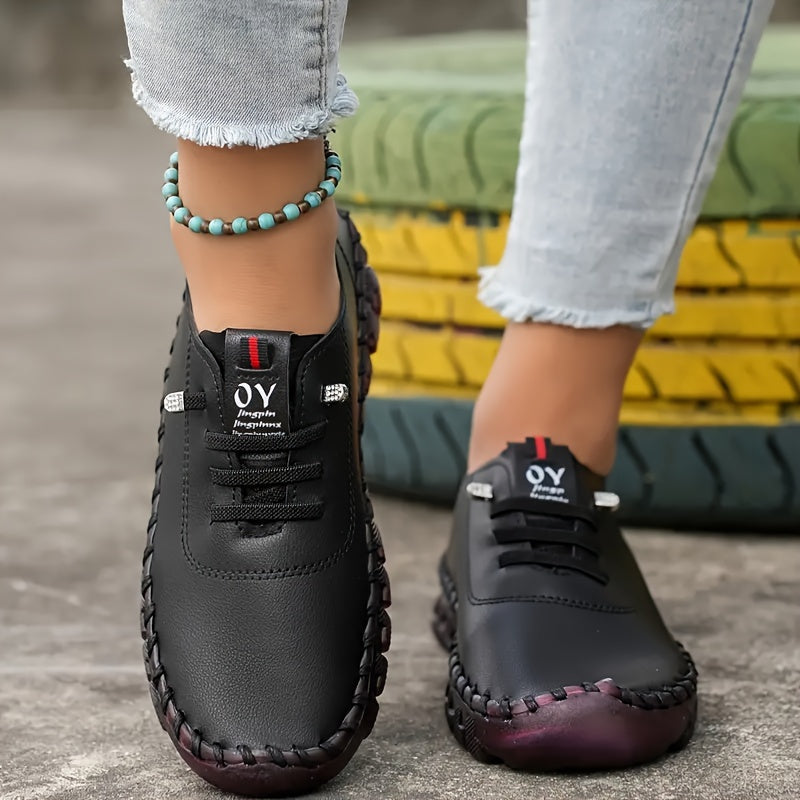 Women's Flat Sneakers Casual Lace Up Low Top Shoes
