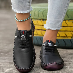 Women's Flat Sneakers Casual Lace Up Low Top Shoes