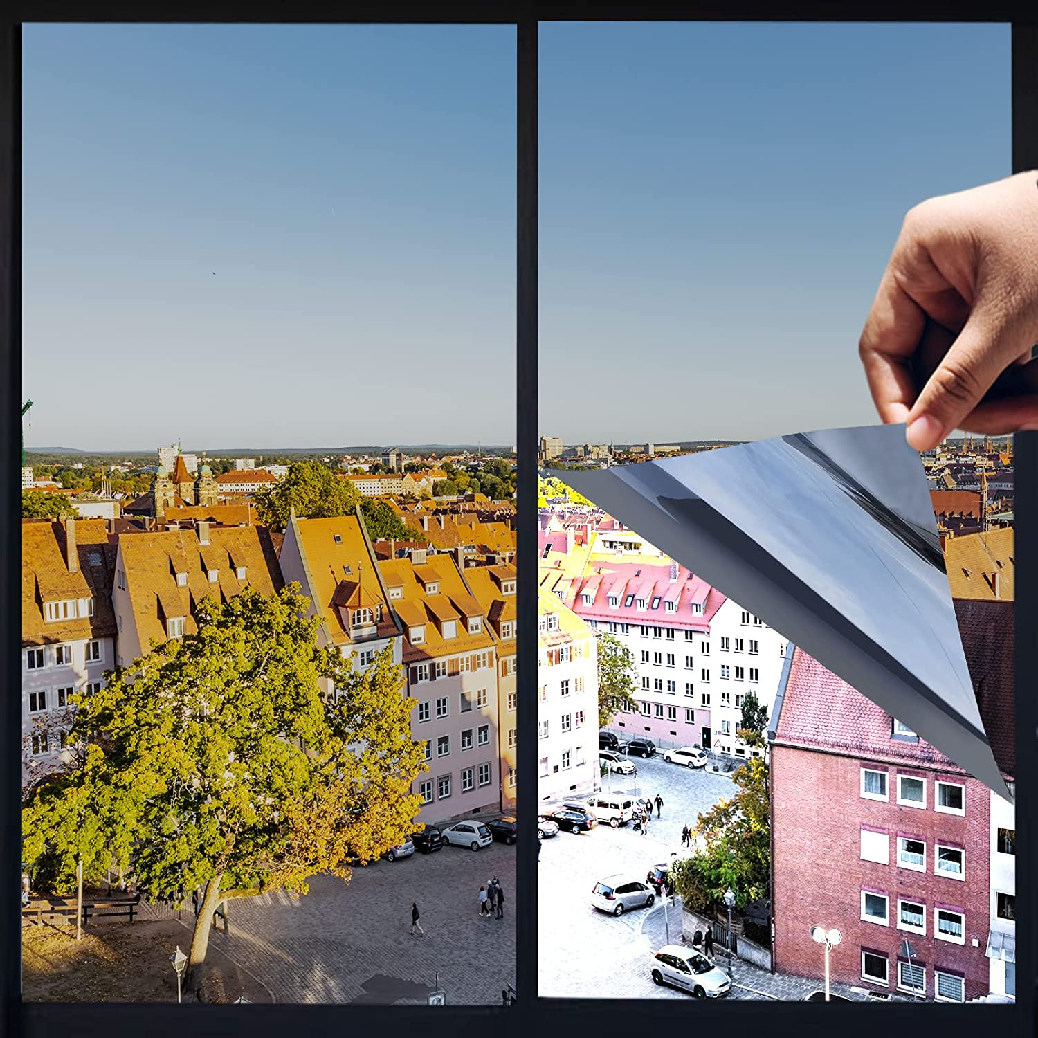 Privacy Window Film Reflective Heat Control Anti UV Daytime One Way Window Tint