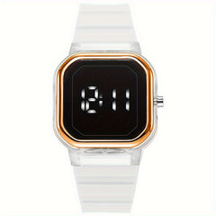 Colorful Digital Watch LED Display Button Setting Electronic Watch