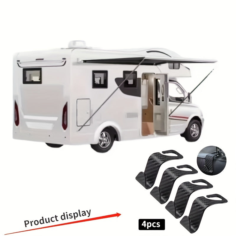 4pcs Universal RV Seat Headrest Hook Storage Hanger Car Organizer Holder