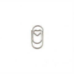 30pcs Mini Heart Paper Clips Colorful Metal Clips Twisted Needles Golden Clips