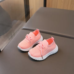 Solid Woven Shoes for Girls Lightweight Non-slip Sneakers All Seasons