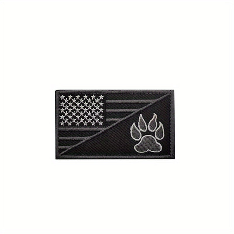 Dog Patch American Flag Embroidered Patch Tactical Dog Paw Patches Vests
