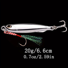 Electroplated Spoon Metal Jigs Fishing Lures with Hooks - 6 Weights 7g to 40g