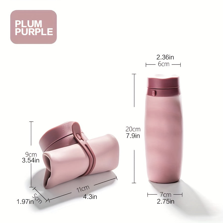 600ml Silicone Foldable Water Cup Sports Fitness Bottle