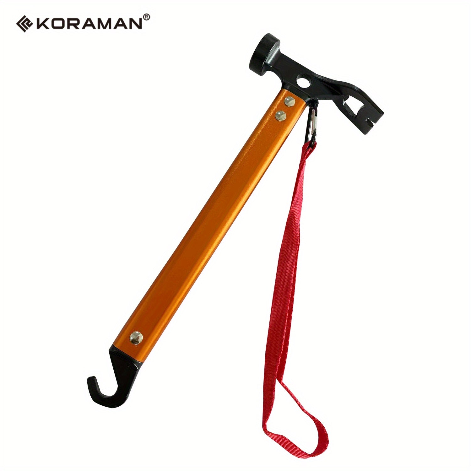 KORAMAN Camping Hammer Multifunctional Steel Hammer with Stake Remover