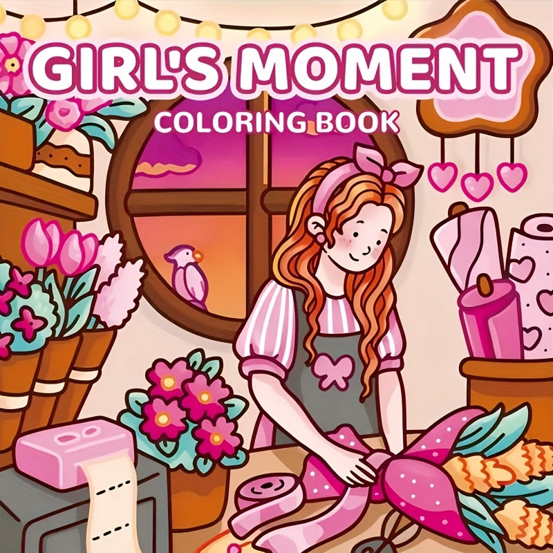Adult Coloring Book 24 Pages 7.9x7.22 Vibrant Illustrations