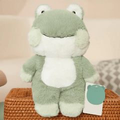 Plush Frog Soft Green Stuffed Animal Big Smile Mint Huggable Teens Adults Gift P