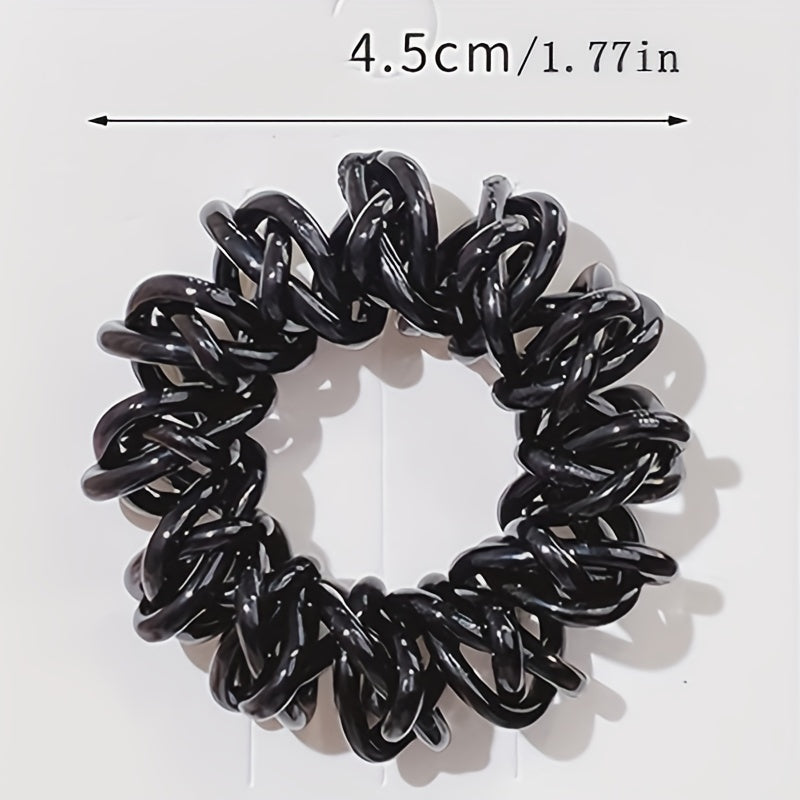 Block Twist Spiral Hair Tie Elastic Seamless Hair Rope Style Ponytail Holder