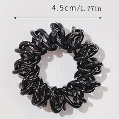 Block Twist Spiral Hair Tie Elastic Seamless Hair Rope Style Ponytail Holder