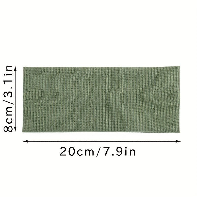 Multicolor Wide Headbands Women Elastic Thick Sweatband Non Slip