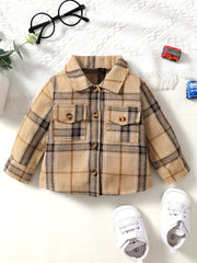 Boy Plaid Shirt Romper Flannel Long Sleeve Oversized Tops Button Down