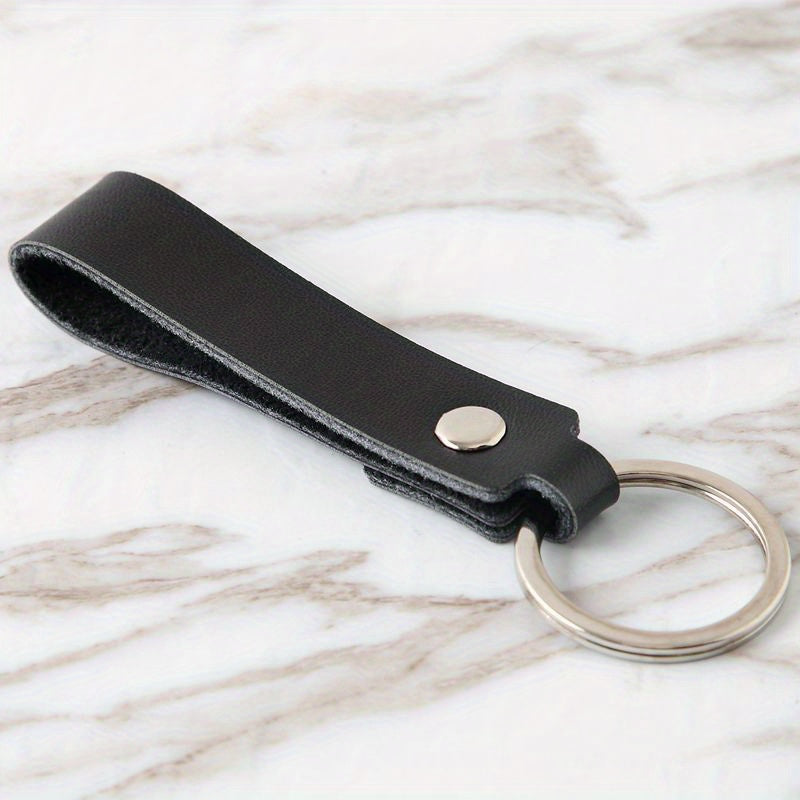 Leather Car Keychain Motorcycle Retro Key Fob Chain Pendant Women