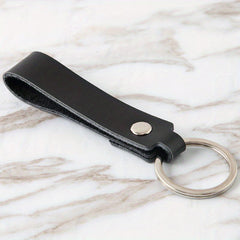 Leather Car Keychain Motorcycle Retro Key Fob Chain Pendant Women