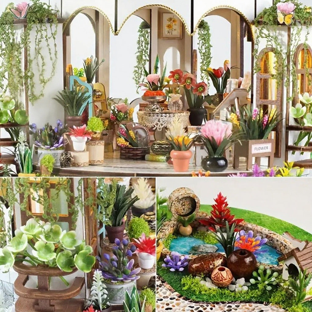 3D Puzzle Mini Garden DIY Dollhouse Model Kit for Teens