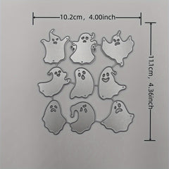Halloween Witch Cat Spider Web Cutting Mold DIY Scrapbooking Craft Decoration