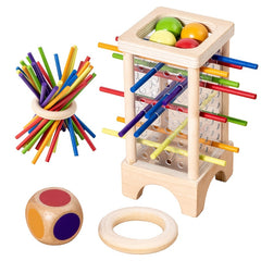 Wooden Dice Game Interactive Math Puzzle Toy Counting Family Travel Game